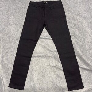 The Kooples Sport Mens Black Coated Slim Fit Jeans Skull Hardware Size 32 NEW